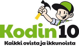 Kodin10 logo, slogan ja hahmo
